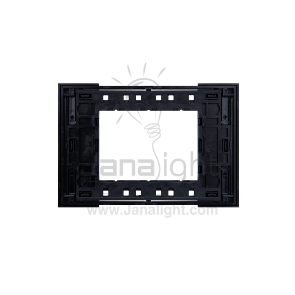 وش 3 فتحة اسود ليفينج ناو black 3 Module Cover Plate Living now